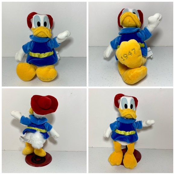 Retro Donald Duck Through The Years Bean Bag Plush Disney 2003 Set Of 5 mint - Picture 5 of 17